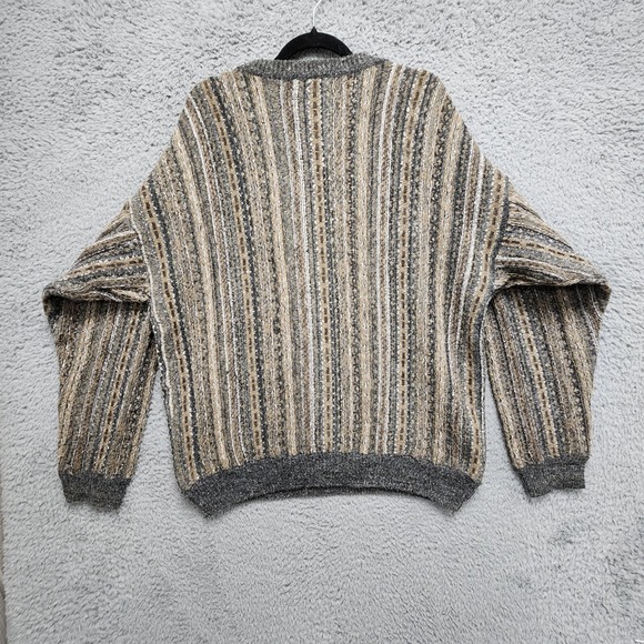 Architect Sweater Mens XL (Fits as Large) 3D Knit Coogi Style 90s Acrylic Wool - Picture 6 of 12